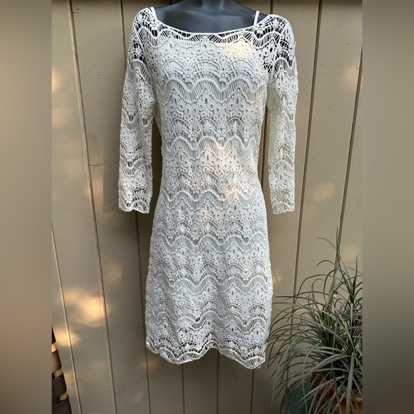Vintage Lauren Ralph Lauren lace cocktail dress - Picture 1 of 5